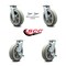Service Caster 8 Inch Thermoplastic Rubber Caster Set with Roller Bearing 2 Swivel Lock 2 Brake SCC-30CS820-TPRRF-BSL-2-TLB-2 - alternate 4
